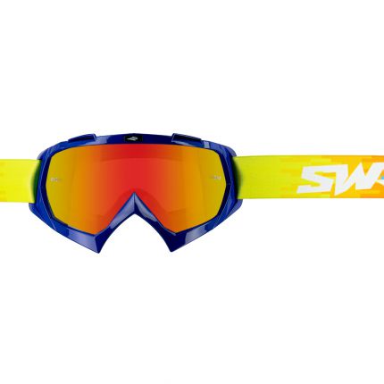Masque Cross SWAPS SCRUB V2 - Écran Iridium Bleu & Clair Inclus, Champ De Vision Large - Pour Motocross